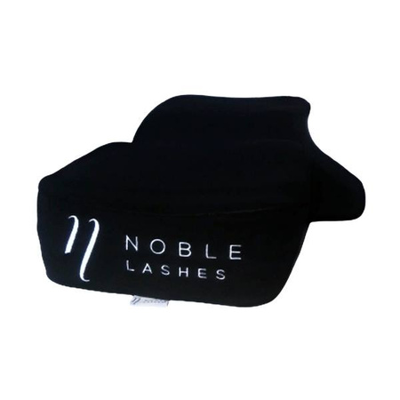 Poduszka do przedłużania rzęs memory foam - Noble Lashes nowe logo (czarna)